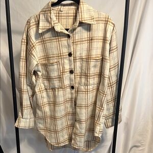 Plaid Button-Up Shirt